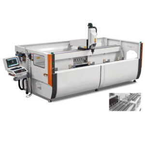 3+1 Axis CNC Profile Machining Center Processing Aluminium Profiles With Automatic Tool Changer