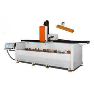 Aluminium 3 Axis CNC Machining Center with high-strength frame and advanced control system for milling, drilling, and chamfering aluminium profiles